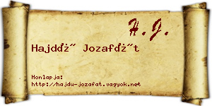 Hajdú Jozafát névjegykártya